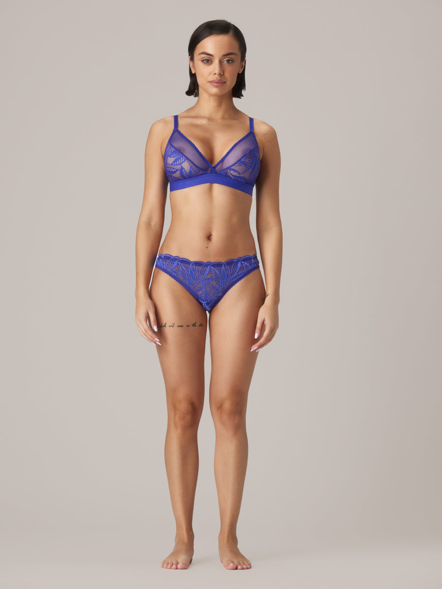 Kompressionsunterwäsche mit blauer Spitze und Tüll LCD 142