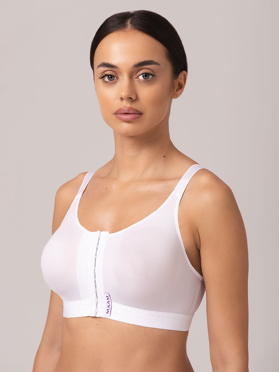 Sutien postoperator compresie medie, fără cusături, Alb - Ediție limitată