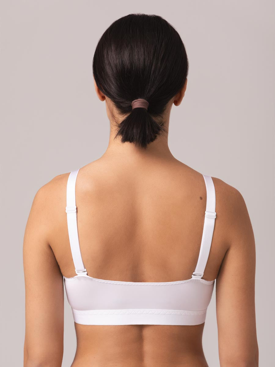 Sutien postoperator compresie medie, fără cusături, Alb - Ediție limitată