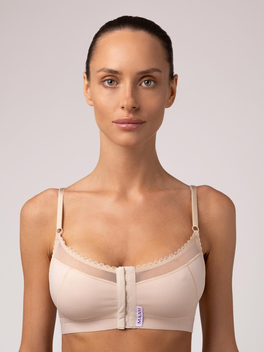 Compression Bra cut-out design, with Tulle