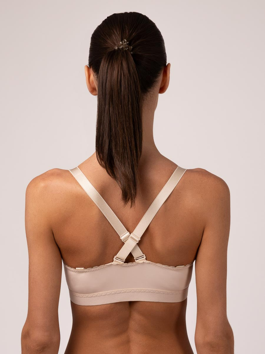 Support Postop Bra with Light Compression, Beige